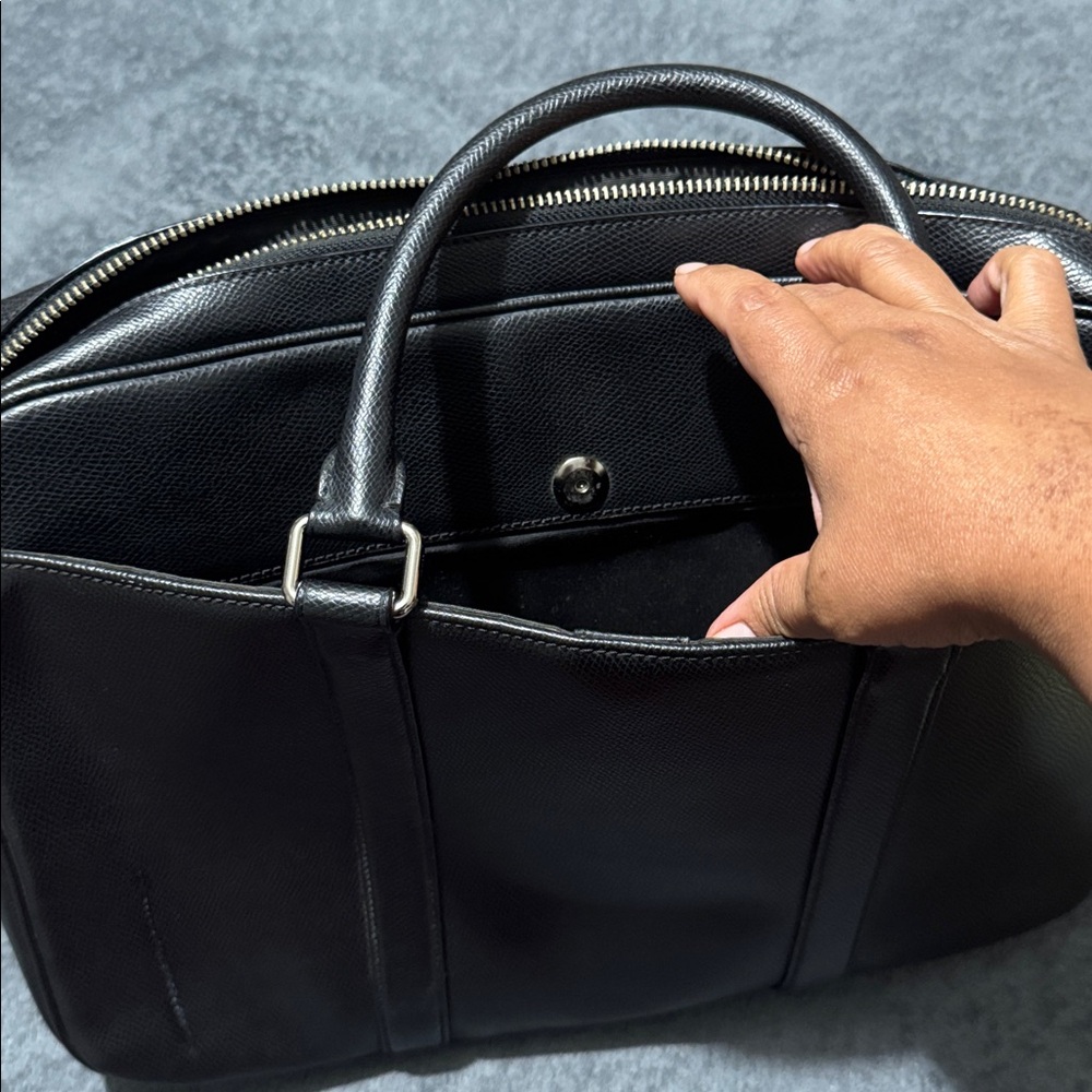 Coach Metropolitan  Black Slim Briefcase Handbag Leather Laptop Bag - Picture 13 of 14